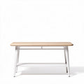 Wooden desk with white legs suitable for home or office 120 x 60 x 75cm