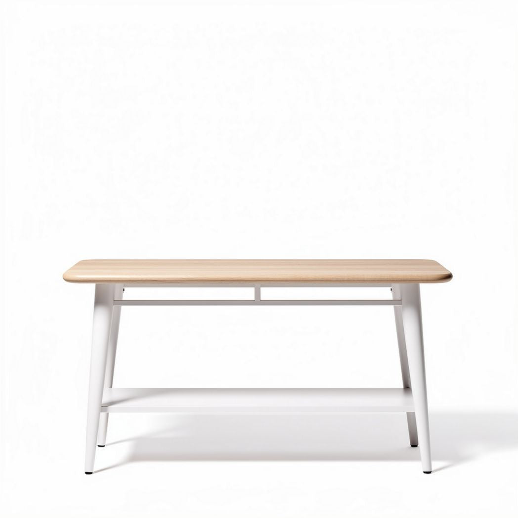 Wooden desk with white legs suitable for home or office 120 x 60 x 75cm