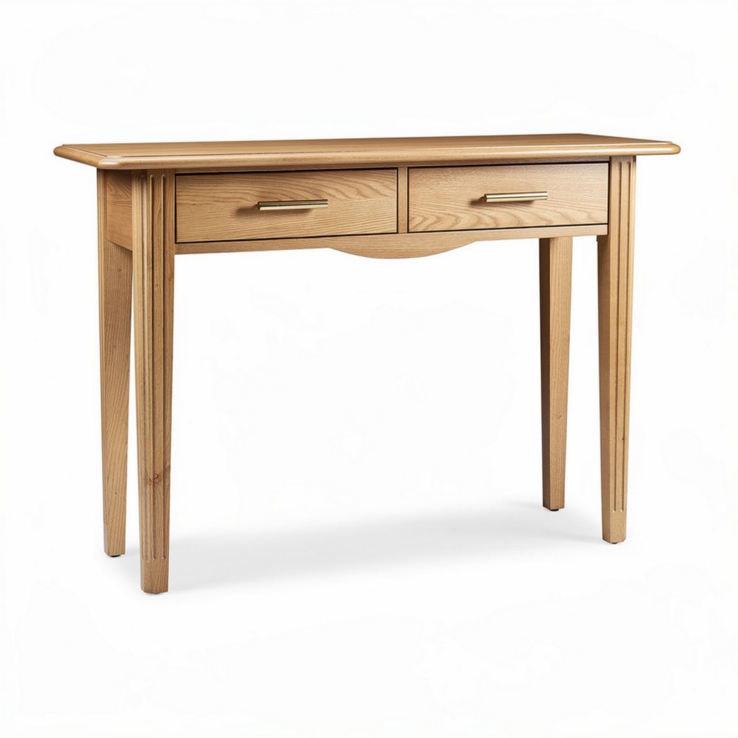 Wooden console table with two drawers suitable for entryway 120 x 40 x 75cm