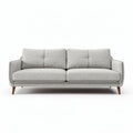 Modern fabric sofa in light gray 200 x 90 x 85cm for living room use