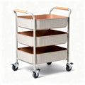 Three-tier utility cart with wheels and removable plastic bins 80 x 40 x 90cm